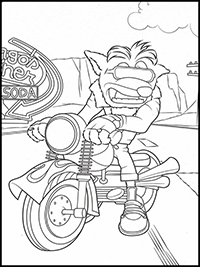 Crash Bandicoot - Kleurplaat017