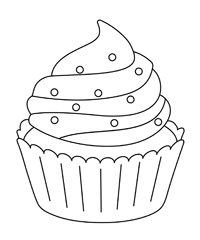 Cupcake - Kleurplaat001