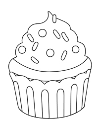 Cupcake - Kleurplaat002