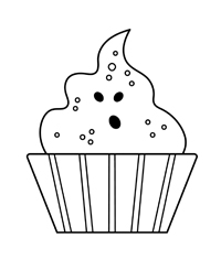 Cupcake - Kleurplaat004