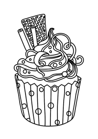 Cupcake - Kleurplaat009