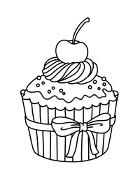 Cupcake - Kleurplaat010