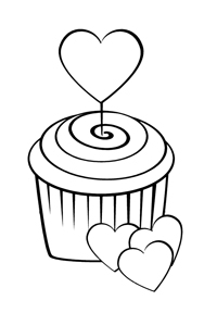 Cupcake - Kleurplaat015