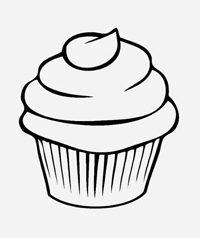 Cupcake - Kleurplaat027