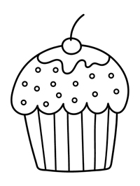 Cupcake - Kleurplaat029