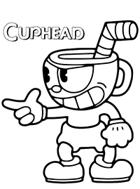 Cuphead Show - Kleurplaat017