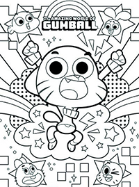 De Wonderlijke Wereld Van Gumball - Kleurplaat002