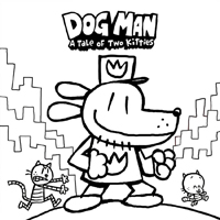 Dog Man - Kleurplaat001