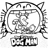 Dog Man - Kleurplaat004