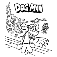 Dog Man - Kleurplaat007
