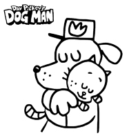 Dog Man - Kleurplaat009