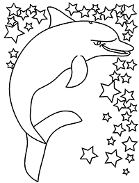 Dolfijnen - Kleurplaat003