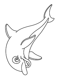 Dolfijnen - Kleurplaat034