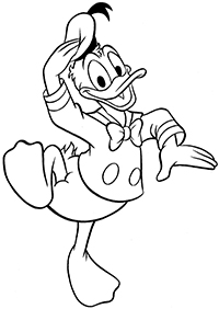 Donald Duck - Kleurplaat008