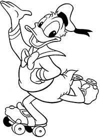 Donald Duck - Kleurplaat014