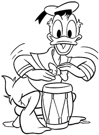 Donald Duck - Kleurplaat015