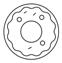 Donuts - Kleurplaat002