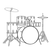 Drummen - Kleurplaat001