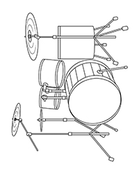 Drummen - Kleurplaat011