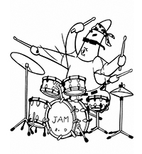 Drummen - Kleurplaat016