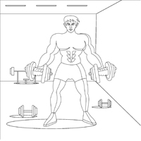 Fitness - Kleurplaat012