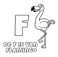 Flamingo - Kleurplaat003