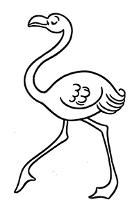 Flamingo - Kleurplaat005