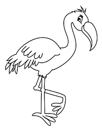 Flamingo - Kleurplaat009