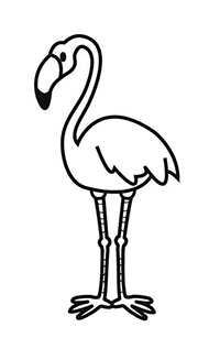 Flamingo - Kleurplaat015