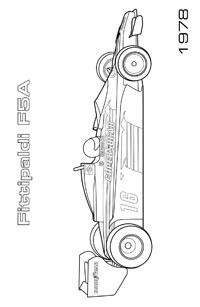 Formule 1 F1 - Kleurplaat007