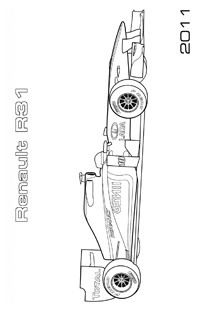 Formule 1 F1 - Kleurplaat025