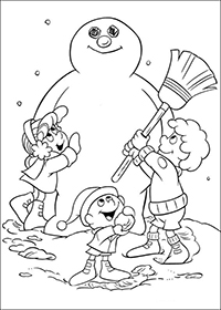Frosty De Sneeuwman - Kleurplaat001