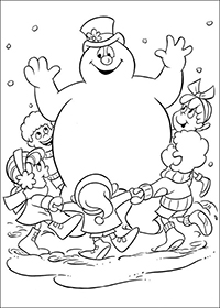 Frosty De Sneeuwman - Kleurplaat005