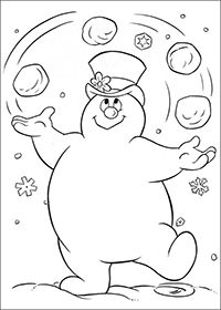 Frosty De Sneeuwman - Kleurplaat009
