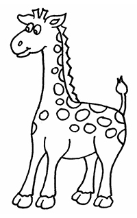 Giraffen - Kleurplaat001