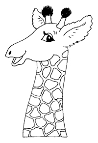 Giraffen - Kleurplaat009