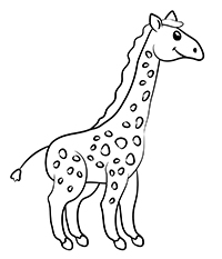 Giraffen - Kleurplaat041