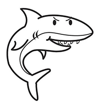 Haaien - Kleurplaat017