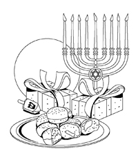 Hanukkah - Kleurplaat002