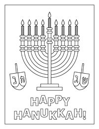 Hanukkah - Kleurplaat016