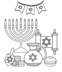 Hanukkah - Kleurplaat029