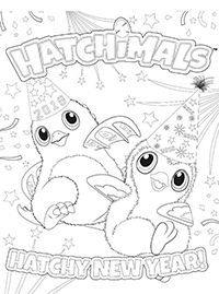 Hatchimals - Kleurplaat007