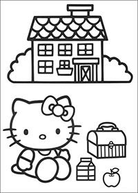 Hello Kitty - Kleurplaat002
