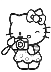 Hello Kitty - Kleurplaat005