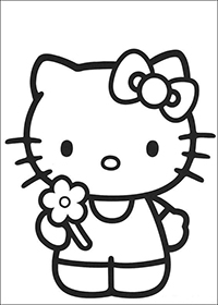 Hello Kitty - Kleurplaat006