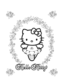 Hello Kitty - Kleurplaat013