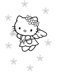 Hello Kitty - Kleurplaat014