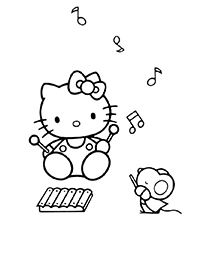 Hello Kitty - Kleurplaat015