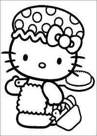 Hello Kitty - Kleurplaat017
