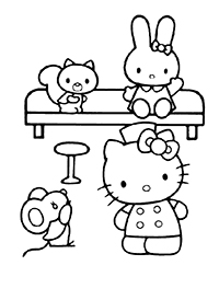 Hello Kitty - Kleurplaat020